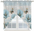 Spring Floral Swag Valances for Windows, Vintage Tulips Flower Butterfly Retro by Unknown