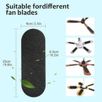 15pcs Ceiling Fan Filters for Blades Easy-Stick Strong Fixity Activated Coconut - Image 5