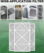 14x25x1 Air Filter 6 Pack, Durable MERV 8 Pleated Home HVAC AC Furnace Filters - Image 9