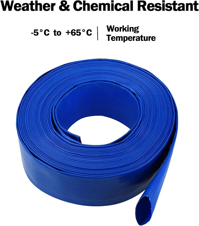 Eastrans 2" x 25 FT Pool Backwash Hose, Heavy Duty Flat Discharge Hose - Image 9