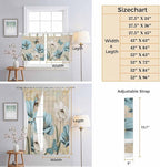 Spring Flowers Kitchen Curtains 36 Inch Length, Small Window Curtains Tab Top - Image 8