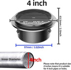 4" in Heavy Duty Thickened 304 Stainless Steel Air Vent Cover Louvered Grille - Image 2