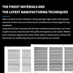 20x8 Return Air Grille, Air Return Vent Cover, Flat Vent Cover, Rejillas De - Image 5