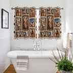 2 Panel Kitchen Cafe Curtains, Desert Camels Sunlight Filtering Nature Air - Image 3