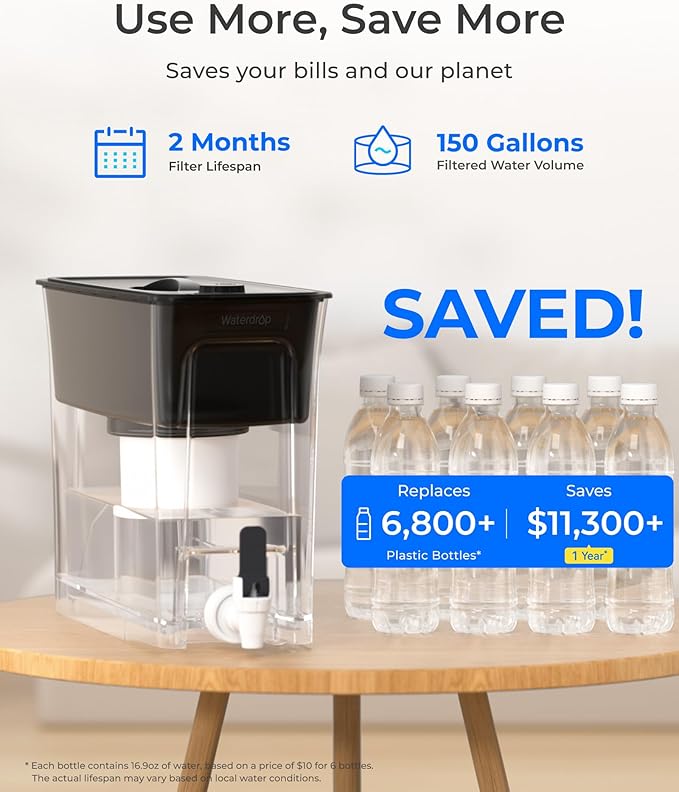 Waterdrop Large 35-Cup Water Filter Dispenser - Image 6