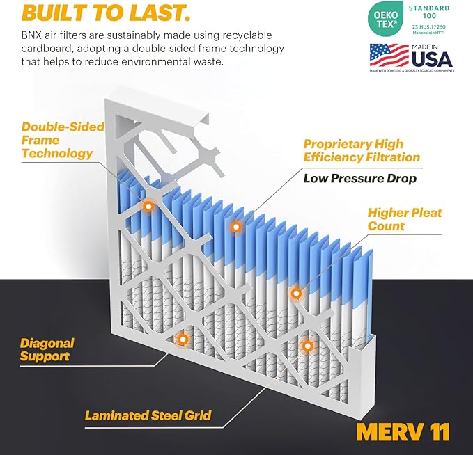 BNX TruFilter 14x30x1 Air Filter MERV 11 - Image 3