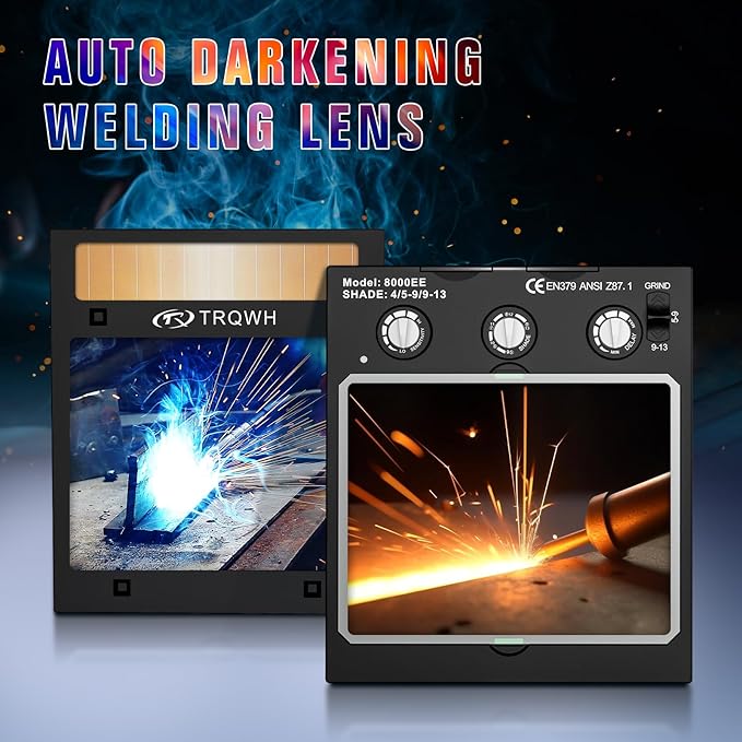 TRQWH Welding Lens Auto Darkening Welding Helmet Lens True Color Technology - Image 8