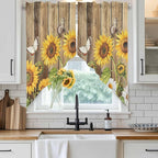 Farmhouse Sunflowers Swag Valances - Image 2