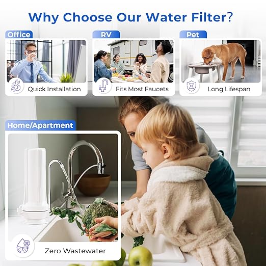 iSpring CKC1-PF 2.5" x 10" Countertop Water Filter, SGS-Tested Filter, Odors - Image 6