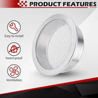 2-Inch Round Open Screen Vent, Mill Finish, 12 Pack - Image 3