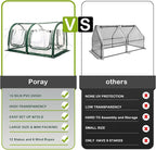 Poray Pop Up Tunnel Greenhouse Tent, Portable 78.8''Long Greenhouse Gardening - Image 4
