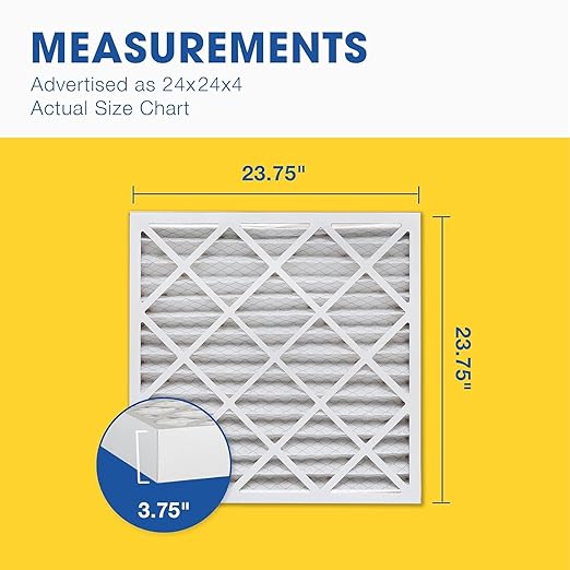 Aerostar 24x24x4 MERV 8 Air Filter 2 Pack, HVAC Pleated A/C Furnace Filters - Image 4