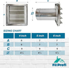 Wall Vent Cover with Metal Mesh Screen, Exterior Hood Vent - Image 7