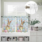 Kitchen Curtains Tiers and Valance Set of 3, Easter Light Filtering Window - Image 8