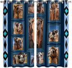 2 Panel Kitchen Cafe Curtains, Desert Camels Sunlight Filtering Nature Air by Hokiten