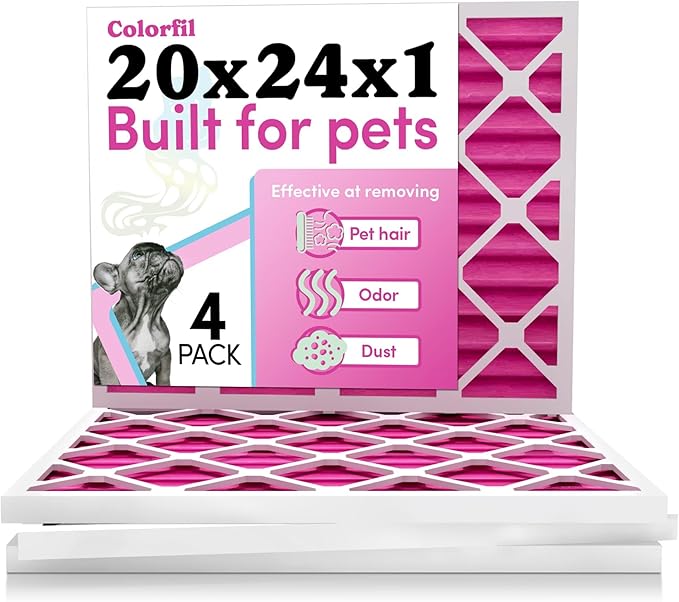 Colorfil 20x24x1 Air Filter | Made in the USA | Color Changing | Remove Cat and by ColorfilAirFilters