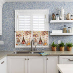 Fall Kitchen Curtain Set, Light Filtering Short Curtains Valance - Image 6