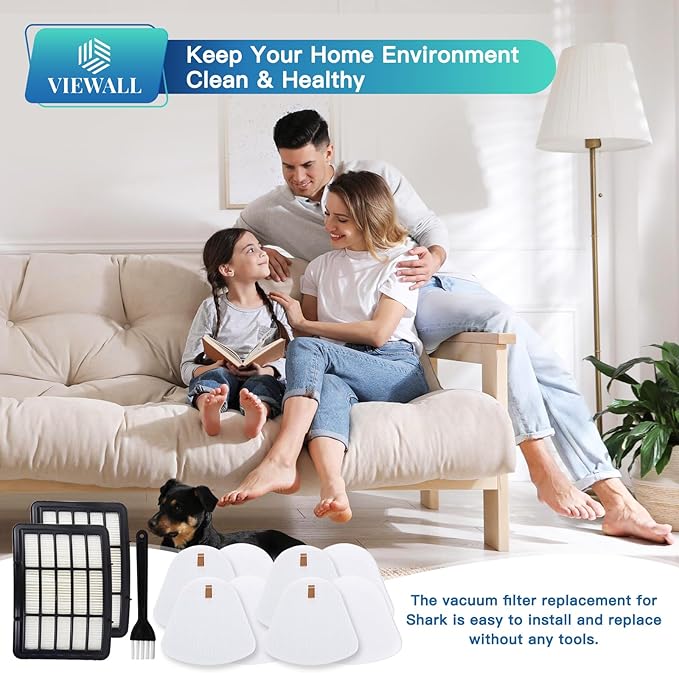 VIEWALL Replacement Filter for Shark NV360 NV352 NV356E ZU503AMZ CU500 CU520 - Image 7