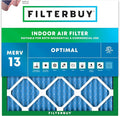 Filterbuy 11.25x11.25x1 Air Filter MERV 13 Optimal Smoke & Allergy Defense by Filterbuy