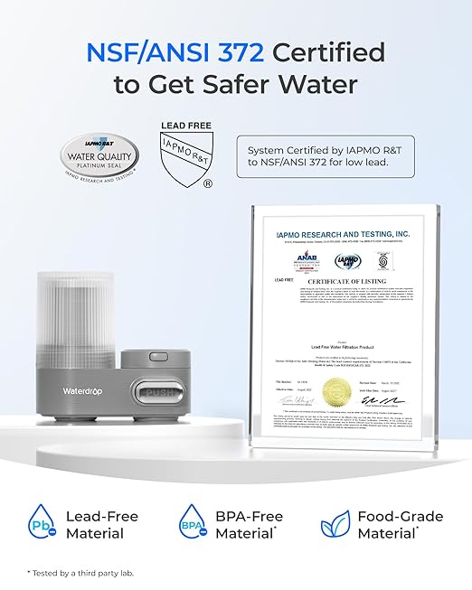 Waterdrop Water Filter for Sink Faucet, Visible Filter Housing, 320-Gallon Long - Image 8