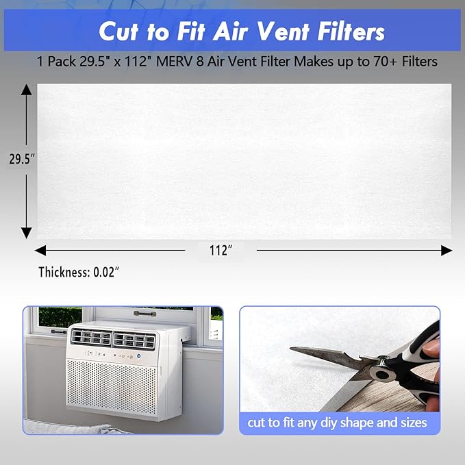 MERV 8 Filter Material, 23 Ft² Cut to Fit Air Filters Electrostatic Media - Image 3