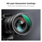 K&F CONCEPT 77mm Black Diffusion 1/4 & 1/8 Lens Filter Kit, Mist Cinematic - Image 7