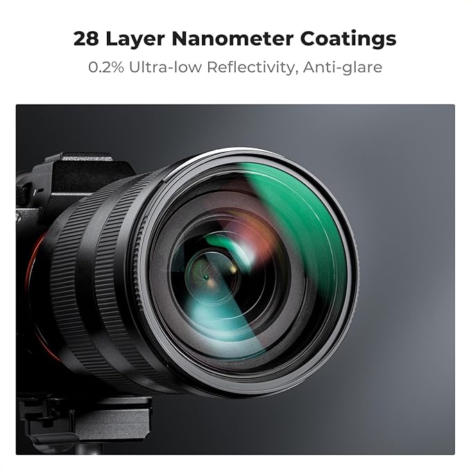 K&F CONCEPT 58mm Black Diffusion 1/4 & 1/8 Lens Filter Kit, Mist Cinematic - Image 7