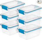 Sterilite 6-Pack Gasket Box, Weather-Resistant Storage Bins by Sterilite