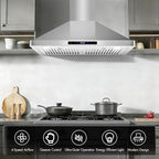30 inch Wall Mount Range Hood Convertible Vent - Image 8