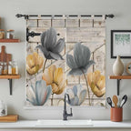 Spring Tulips Flower Bedroom Curtains 72 Inch Length, Window Curtains Tab Top - Image 3