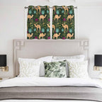 2 Panel Kitchen Cafe Curtains, Retro Desert Camel Sunlight Filtering Nature Air - Image 4