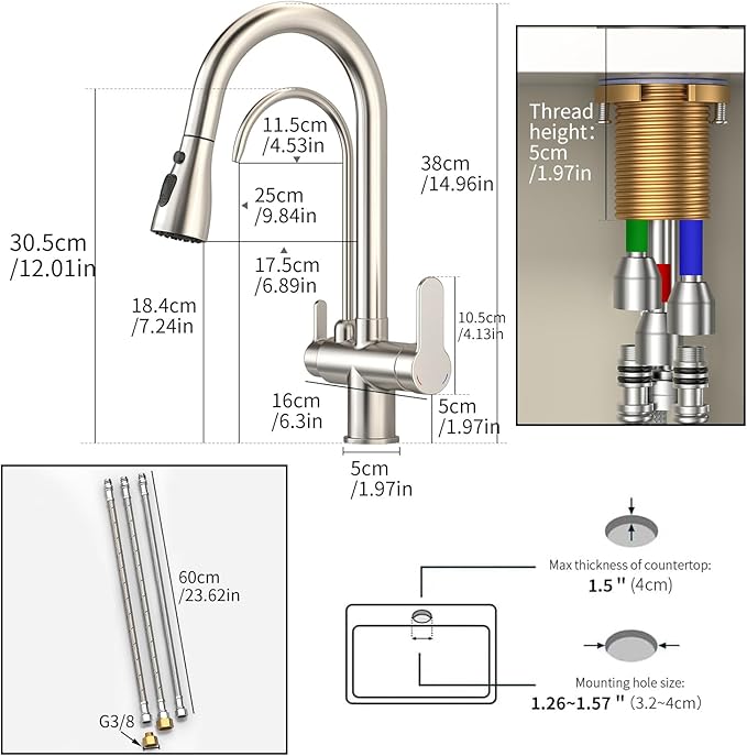 Kitchen Sink Faucet with Pull - Image 5