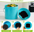 6 Pack Charcoal Filters for Kitchen Compost Bin, 6.7 Inch Compost Filters for - Image 5