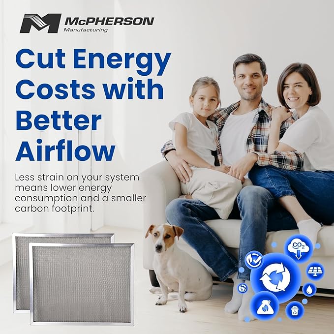 McPherson Reusable Air Filter 14x20x1 | Washable MERV 8 | Made in USA Metal - Image 6