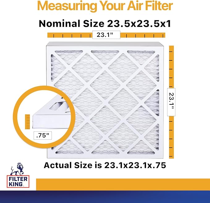 Filter King 23.5x23.5x1 Air Filter | 12-PACK | MERV 13 HVAC Pleated A/C Furnace - Image 2