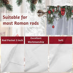 Christmas Curtain Valances for Windows, Kitchen Valance Window Treatment - Image 7
