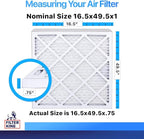 Filter King 16.5x49.5x1 Air Filter | 4-PACK | MERV 8 HVAC Pleated A/C Furnace - Image 2