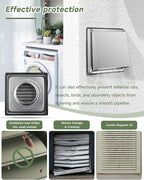 Upgraded 4" Stainless Steel 304 Dryer Vent Cover Outdoor - Image 5