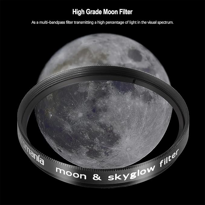 Astromania Telescope Moon Filter 2 Inch, Moon Skyglow Filter Reduces Moon Glare - Image 2