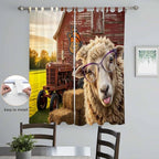Farm Sheep Living Room Curtains 96 Inch Length, Window Curtains Tab Top - Image 4