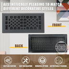 Floor Vents Registers Adjustable Grates 4x12 Inch Matte Black Air Vent Easy - Image 2