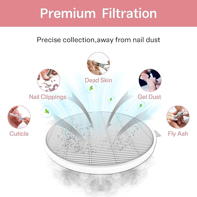 6 Pack HPro Nail Dust Collector Replacement Filters, Compatible - Image 4
