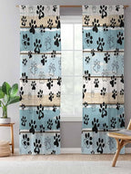 Sheer Curtains 108 Inches Long, Vintage Farmhouse Country Wood Grain Privacy - Image 5