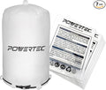 POWERTEC 70426 Dust Collector Bags and Clamp Set | 21" x 31" x 1 Micron Filter by POWERTEC
