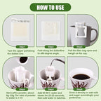 CARGEN 100Pcs Portable Coffee Filter Paper Bag - Image 5