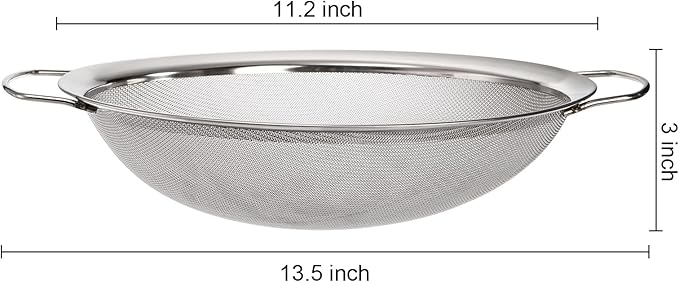 Jucoan 2 Pack Fine Mesh Paint Strainer, 11.5 Inch Stainless Steel 60 Mesh Paint - Image 2