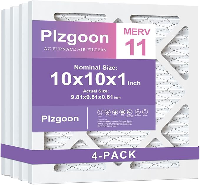 10x10x1 Air Filter MERV 11 MPR 1000 Pleated Air Conditioner Filter by Unknown
