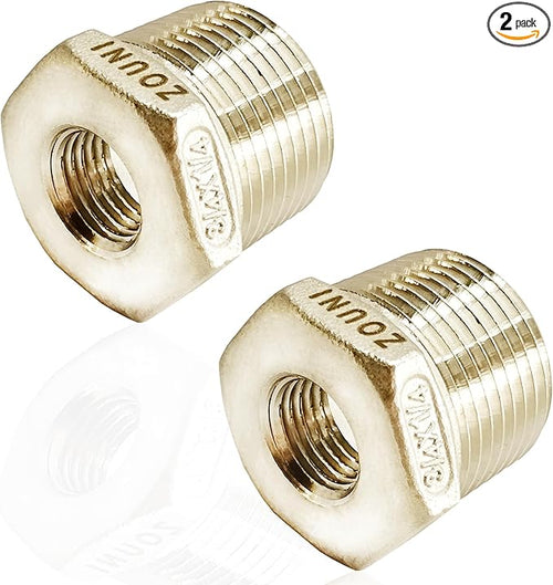 2 Pcs 304 Stainless Steel Reducer Hex Bushing, 3/4" Male NPT to 1/4" Female by Zounionline