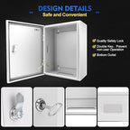 Outdoor Electrical Junction Box, Wall Mounted IP66 Waterproof & Dustproof - Image 4