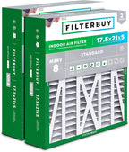 Filterbuy 17.5x21x5 Air Filter MERV 8 Essential Dust & Allergy Defense by Filterbuy